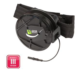 Kabelrulle Elma B-Reel med inbyggt bälte Smidig 30m minikabeltrumma