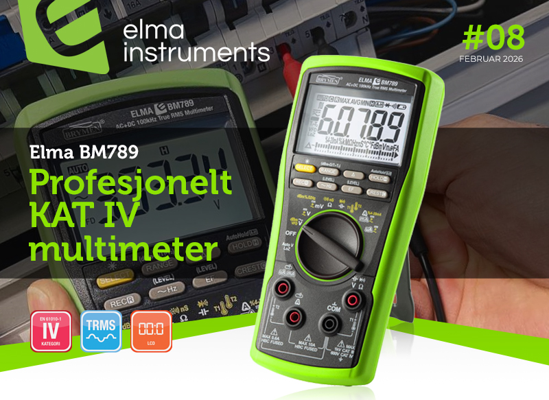 Elma BM789 multimeter, TRMS i slankt design - spekket med funksjoner og høy båndbredde
