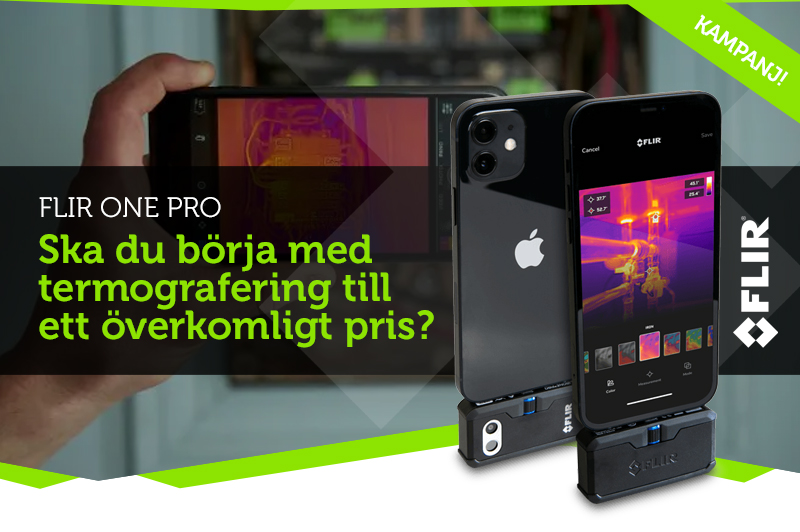 Ska du börja med termografering till ett överkomligt pris? Då är FLIR One Pro ett riktigt bra alternativ – och just nu till KAMPANJPRISER!