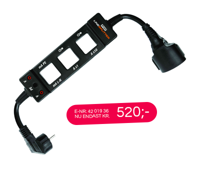 Line splitter Schuko Mät säkert - utan att bryta kretsen