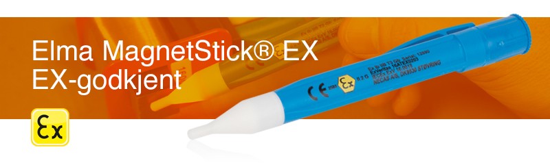 MagnetStick® EX - Berøringsfri magnet tester – Godkjent etter Eex ibllC T4 (Nemko 03ATEX1457)