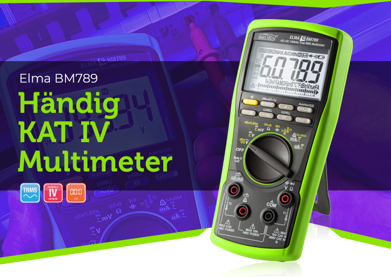 Elma BM789 multimeter, TRMS i slank design späckad med funktioner och hög bandbredd