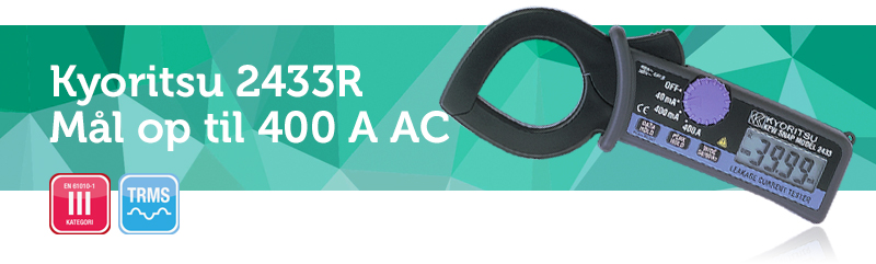 Kyoritsu 2433R – Sand RMS lækstrøms tangamperemeter