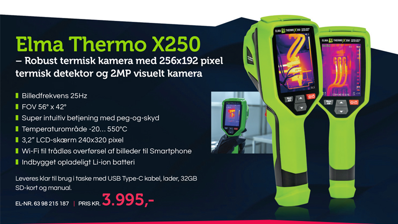 Elma Thermo X250 Termisk kamera 256x192 pixel, -20...550°C