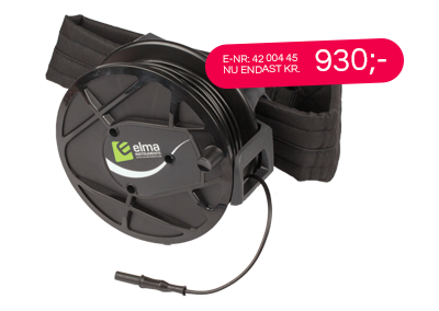 Kabelrulle Elma B-Reel med inbyggt bälte Smidig 30m minikabeltrumma