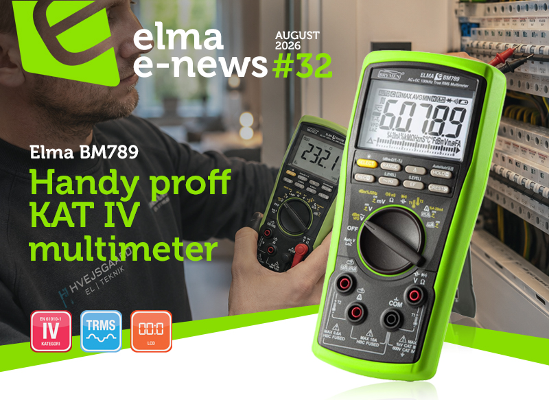 Elma BM789 multimeter, TRMS i slankt design spækket med funktioner og høj båndbredde