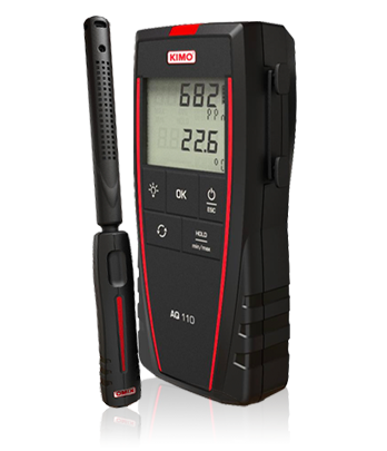 Kimo AQ110 – CO2 måler med NDIR-sensor Til bestemmelse af CO2 niveau og temperatur