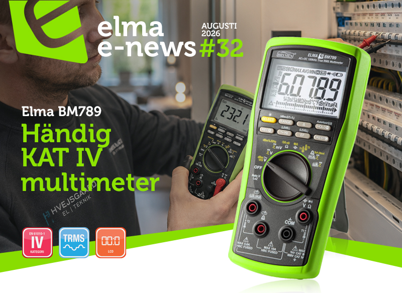 Elma BM789 multimeter, TRMS i slank design späckad med funktioner och hög bandbredd