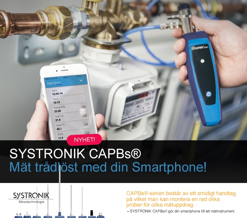 SYSTRONIK CAPBs® Mät trådlöst  med din Smartphone