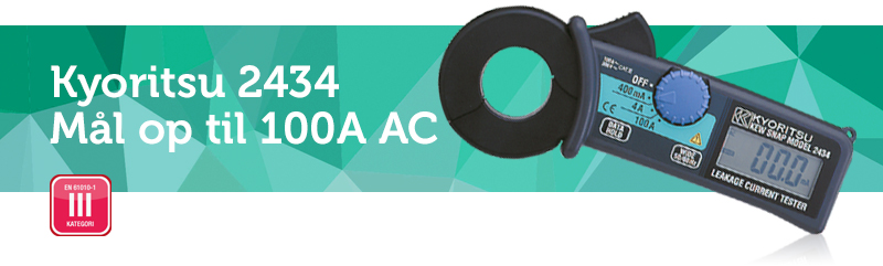 Kyoritsu 2434 – Lægkage- og jordfejls-tangamperemeter