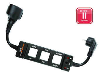 Line splitter Schuko Mät säkert - utan att bryta kretsen