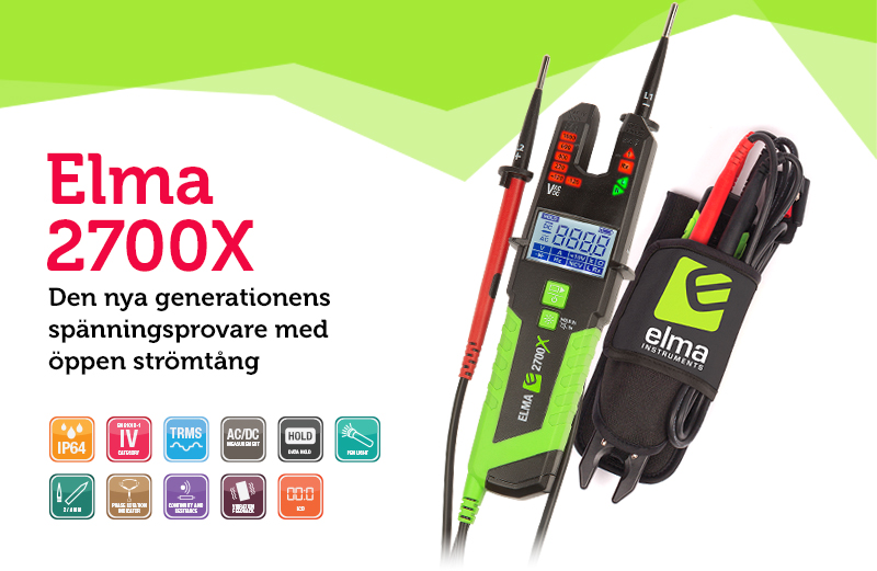 Elma 2700X – Den nya generationens spänningsprovare med öppen strömtång