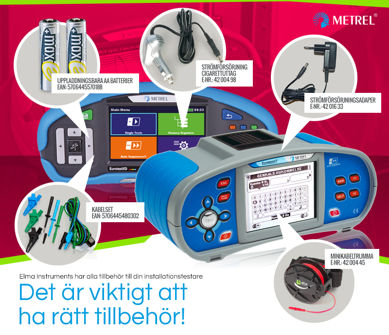 Elma Instruments har alla tillbehör till din installationstestare