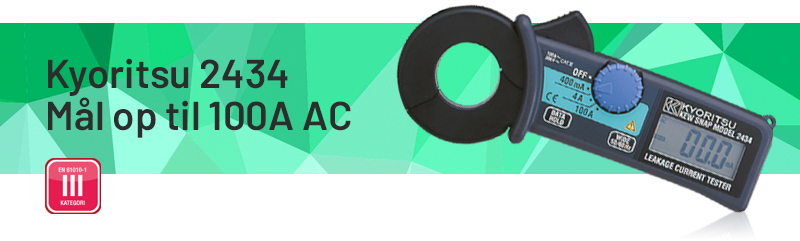 Kyoritsu 2434 – Lægkage- og jordfejls-tangamperemeter