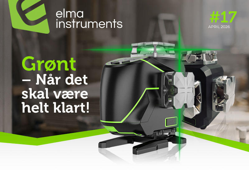 Grønt når det skal være helt klart!  Elma linjelaser-serien udvides med nye modeller