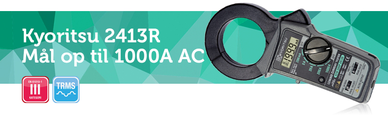 Kyoritsu 2413R – Digitalt tangamperemeter – Til lækstrømsmåling
