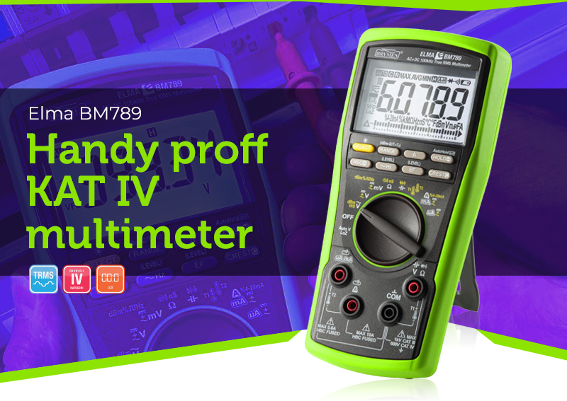 Elma BM789 multimeter, TRMS i slankt design spækket med funktioner og høj båndbredde