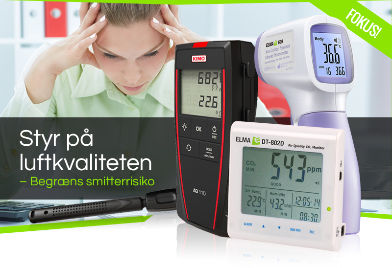 Styr på luftkvaliteten – Begræns smitterrisiko Udluftning og god ventilation har afgørende betydning for velbefindende og smitterisiko