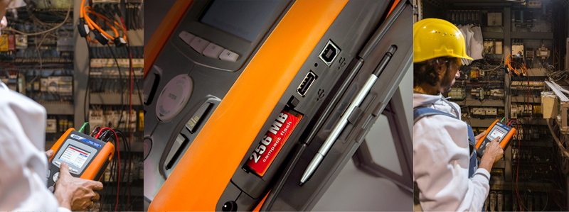 HT PQA 824 el-forsyningsanalysator KAT IV Transient/harmonisk analyse og farve touch skærm