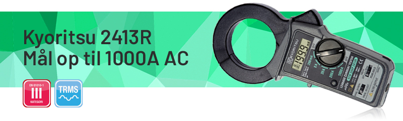 Kyoritsu 2413R – Digitalt tangamperemeter – Til lækstrømsmåling